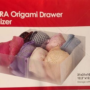 NEW 4 qty Navara Origami Multiuse Drawer Organizer Storage Bdr Closet Bathroom